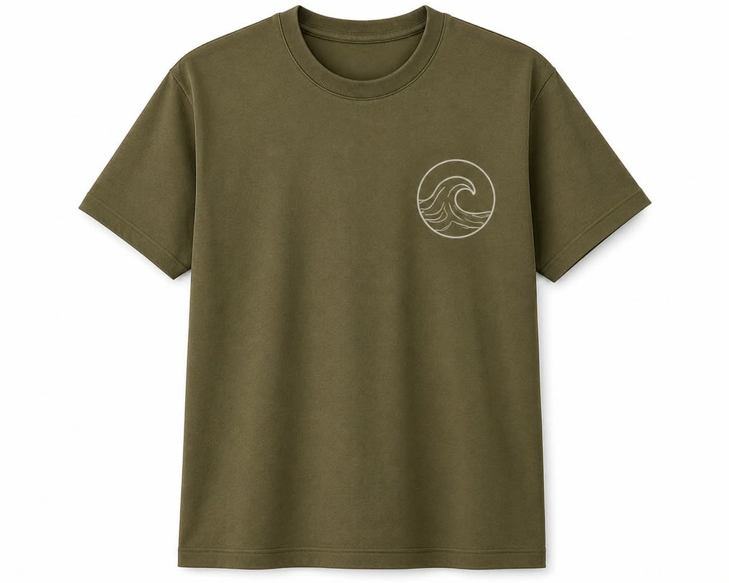 Oversize Printed Sage Green T-shirt (Cotton)220gsm