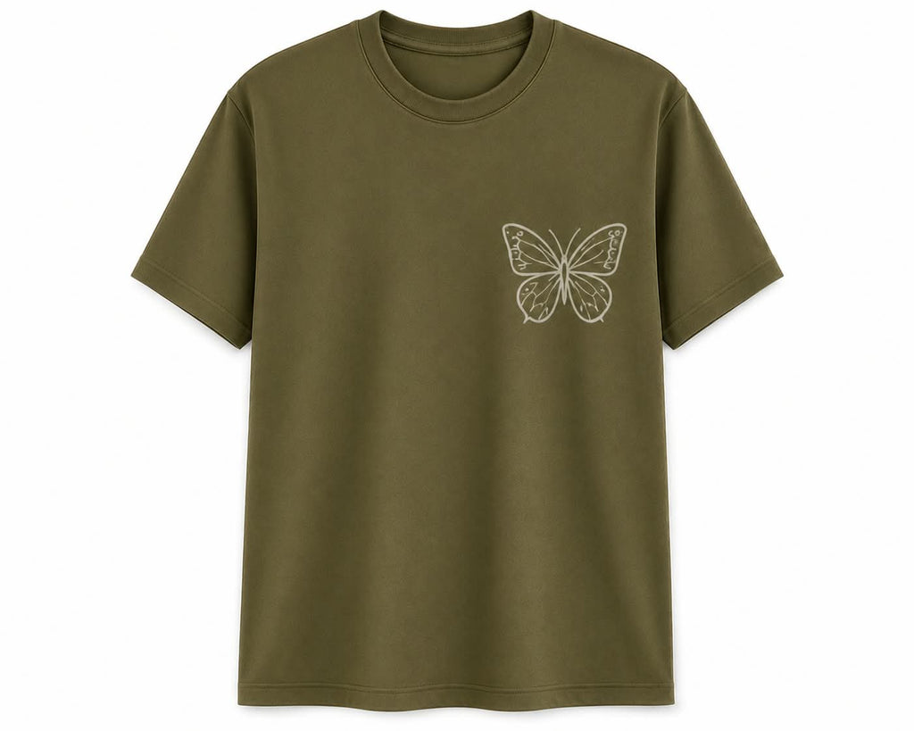 Oversize Printed Sage Green T-shirt (Cotton)220gsm