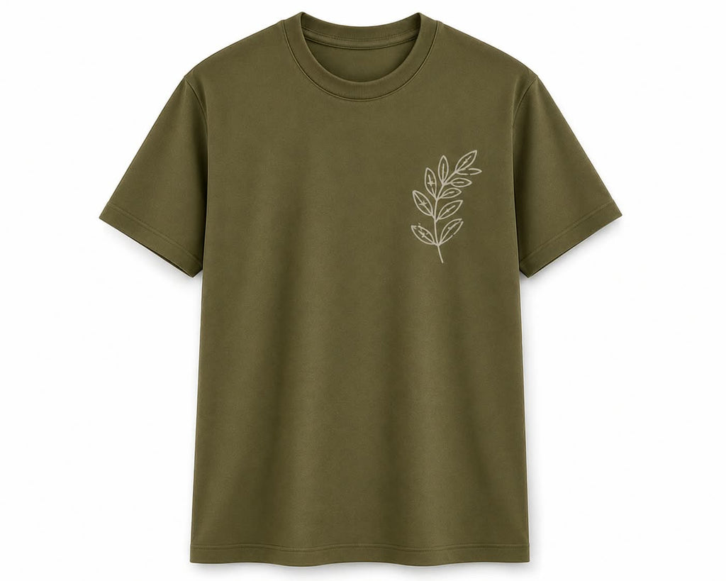 Oversize Printed Sage Green T-shirt (Cotton)220gsm