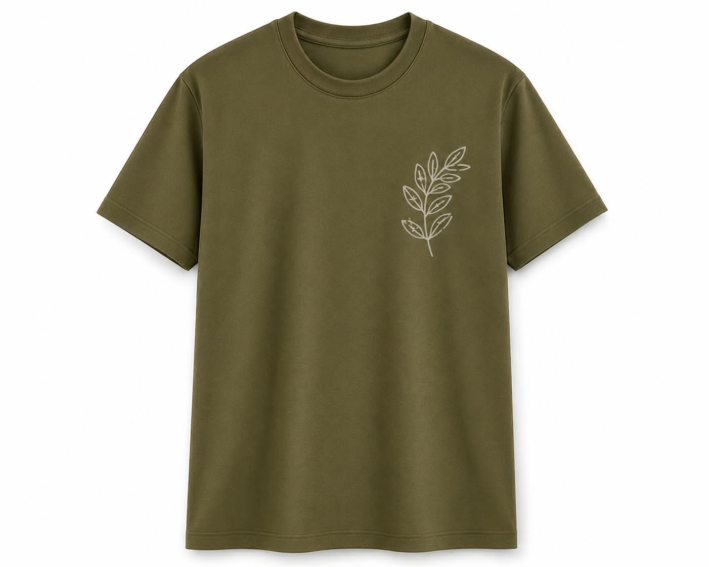 Oversize Printed Sage Green T-shirt (Cotton)220gsm