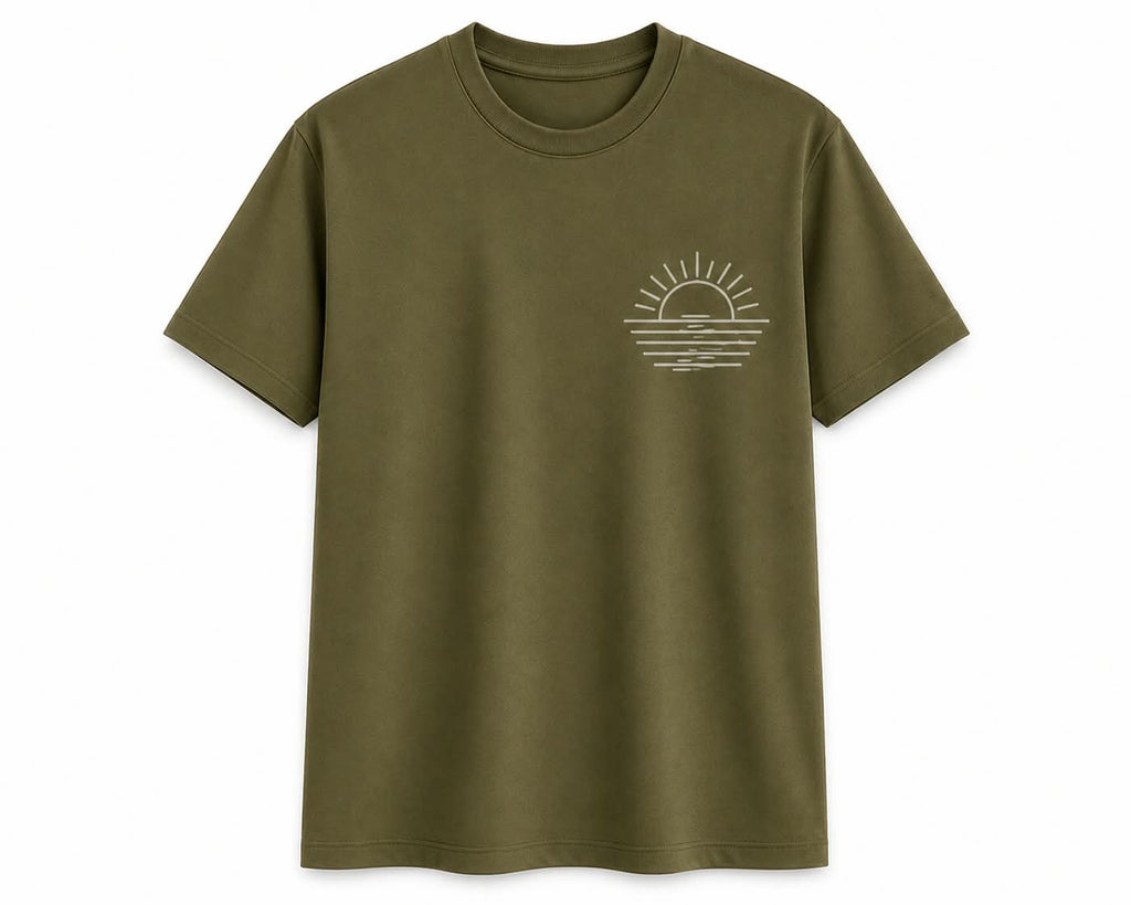 Oversize Printed Sage Green T-shirt (Cotton)220gsm