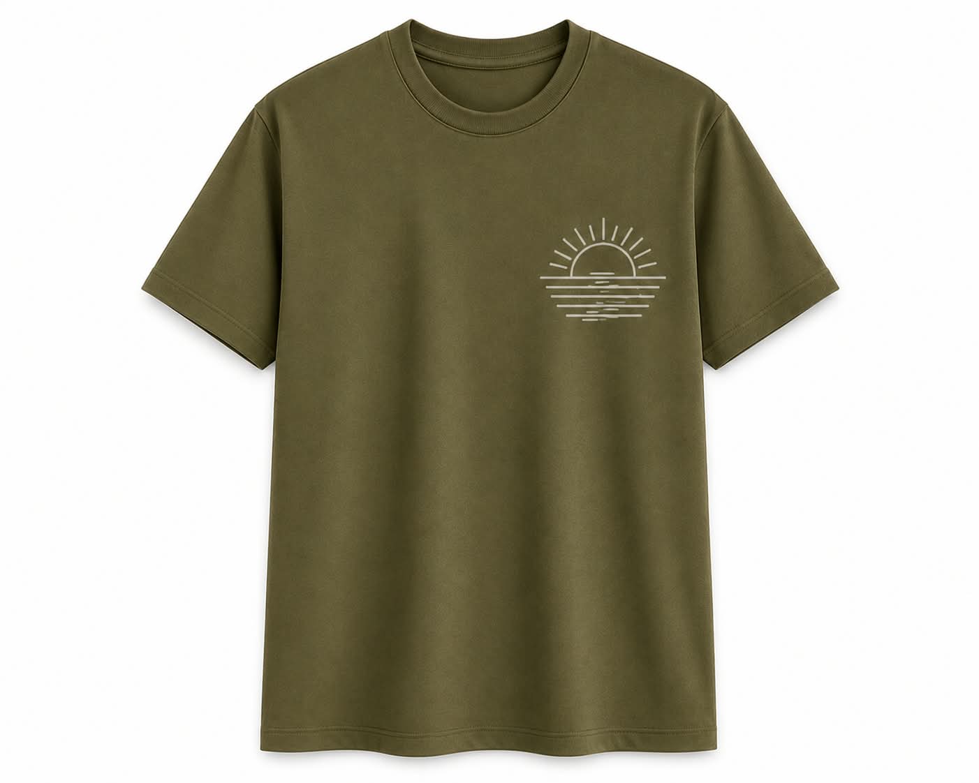 Oversize Printed Sage Green T-shirt (Cotton)220gsm