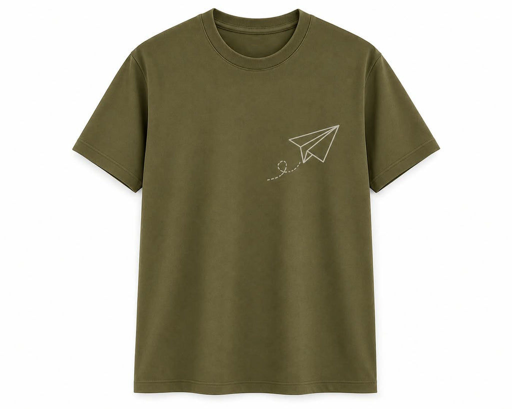 Oversize Printed Sage Green T-shirt (Cotton)220gsm