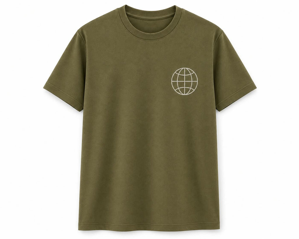 Oversize Printed Sage Green T-shirt (Cotton)220gsm