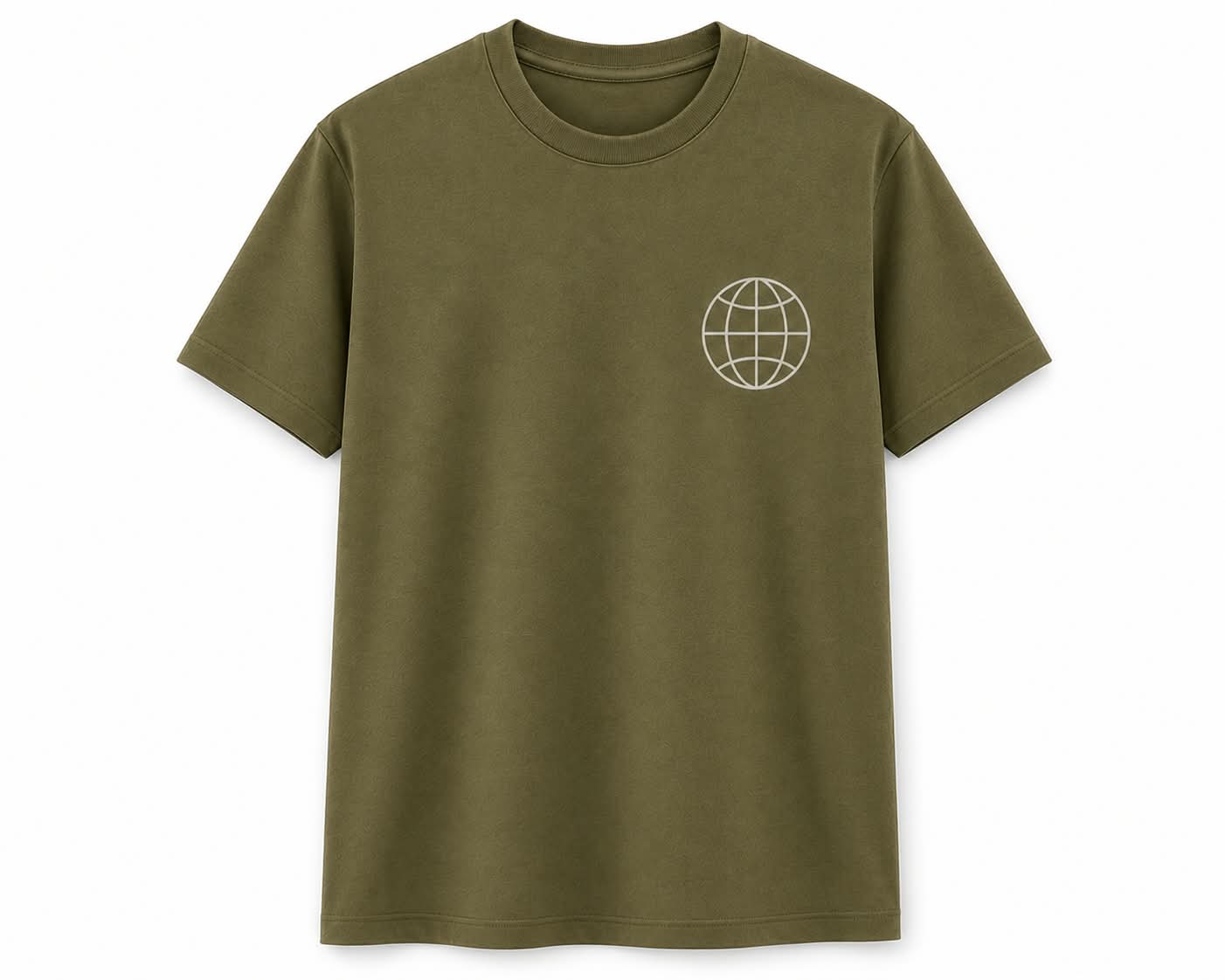 Oversize Printed Sage Green T-shirt (Cotton)220gsm