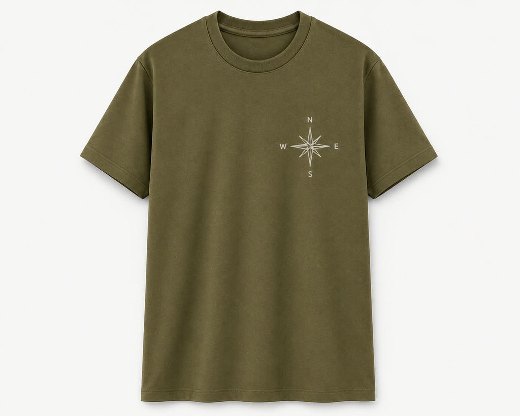 Oversize Printed Sage Green T-shirt (Cotton)220gsm