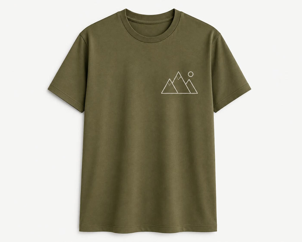 Oversize Printed Sage Green T-shirt (Cotton)220gsm