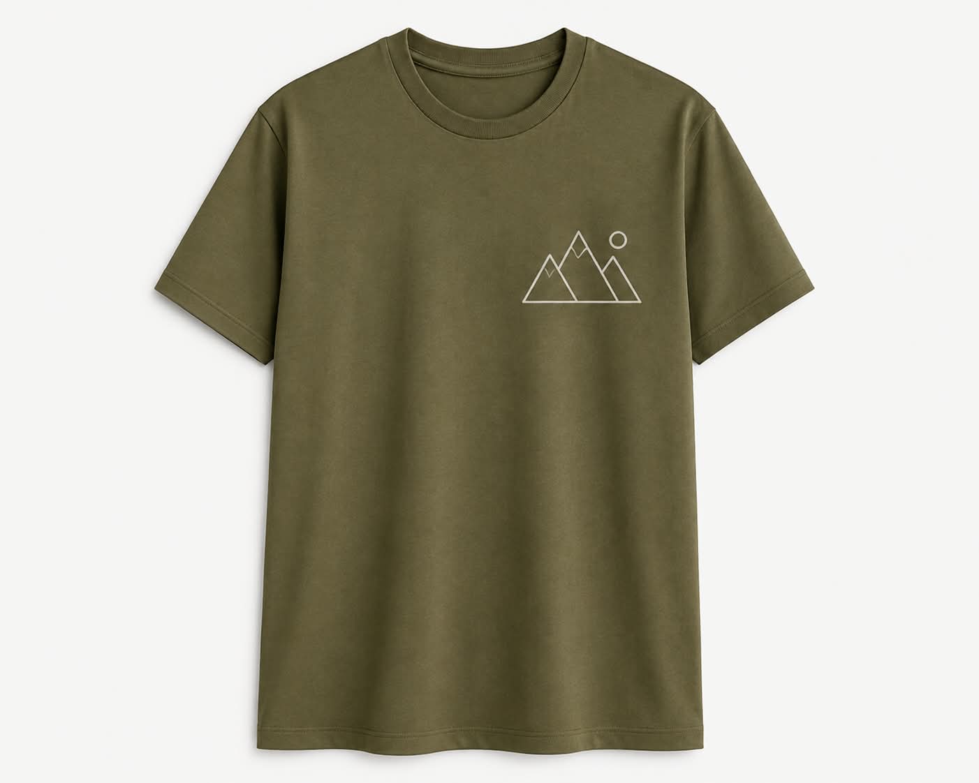 Oversize Printed Sage Green T-shirt (Cotton)220gsm