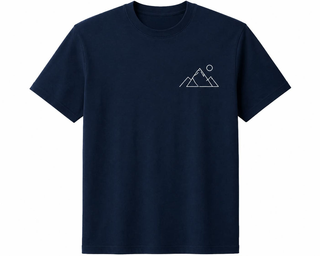 Oversize Printed Navy Blue T-shirt (Cotton)220gsm