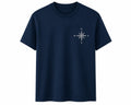 Oversize Printed Navy Blue T-shirt (Cotton)220gsm