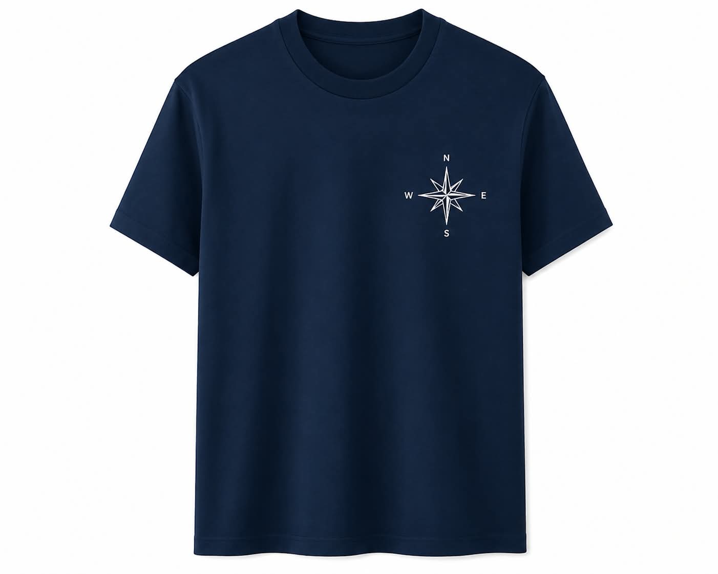 Oversize Printed Navy Blue T-shirt (Cotton)220gsm