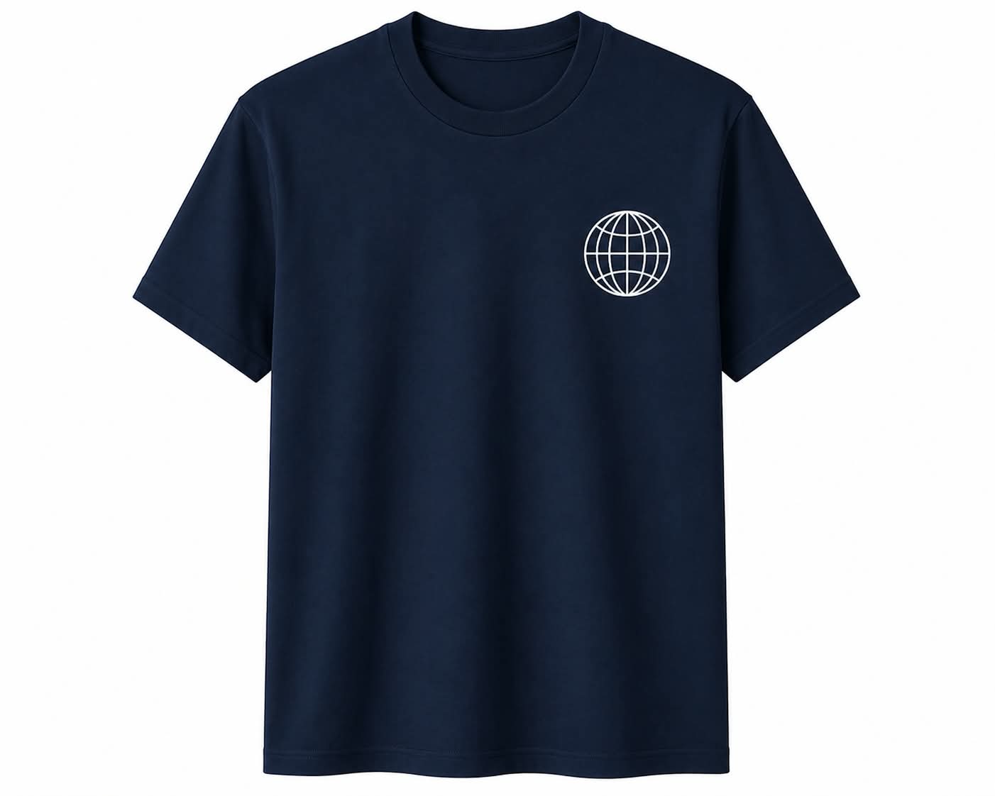Oversize Printed Navy Blue T-shirt (Cotton)220gsm