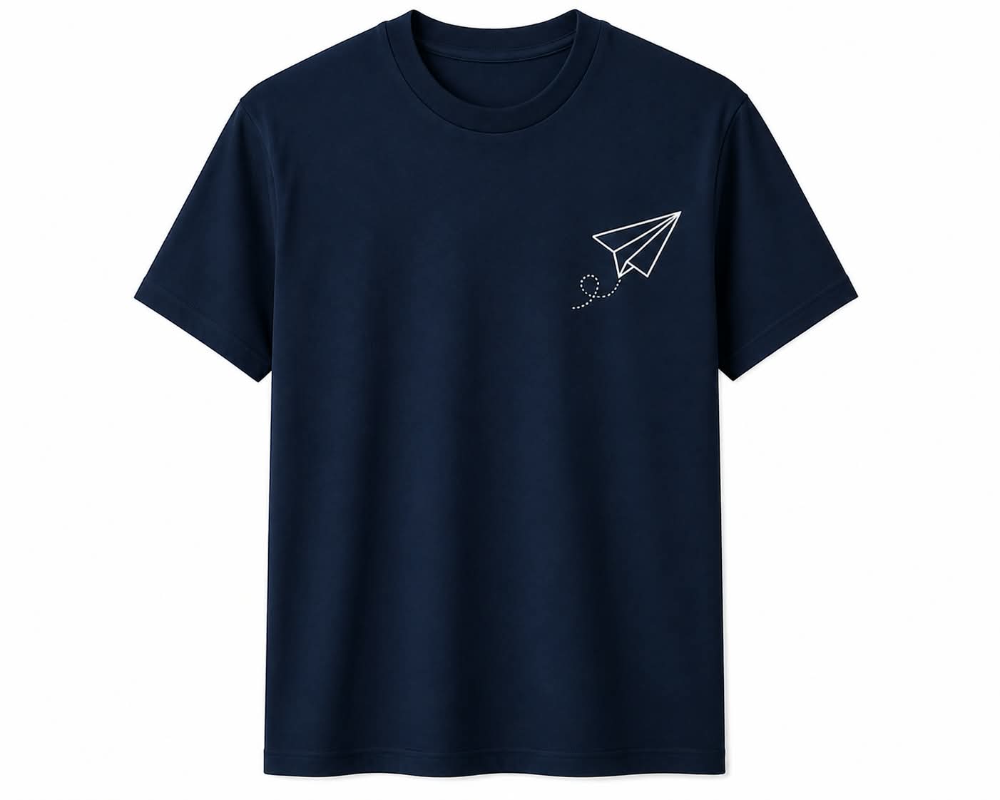 Oversize Printed Navy Blue T-shirt (Cotton)220gsm
