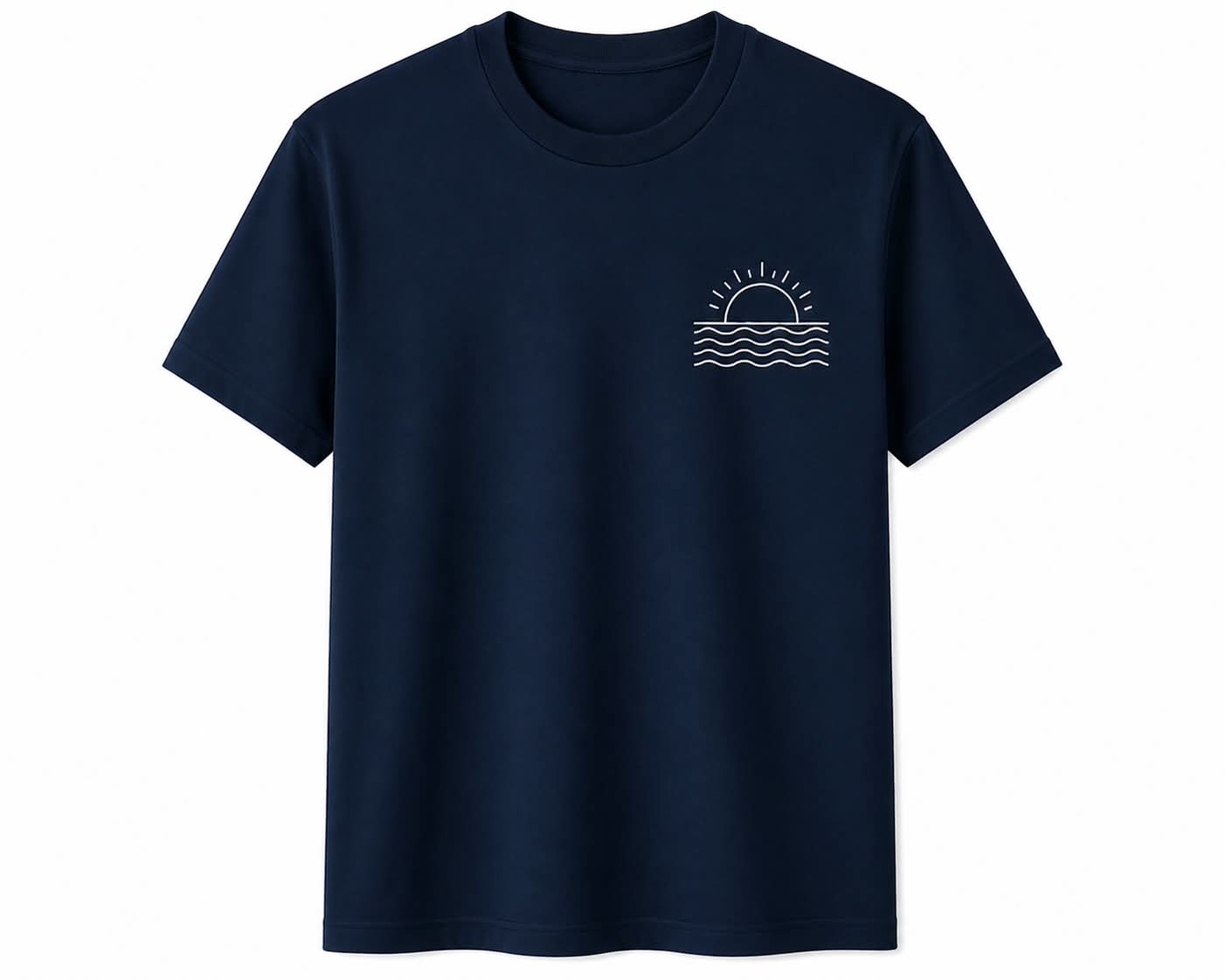 Oversize Printed Navy Blue T-shirt (Cotton)220gsm