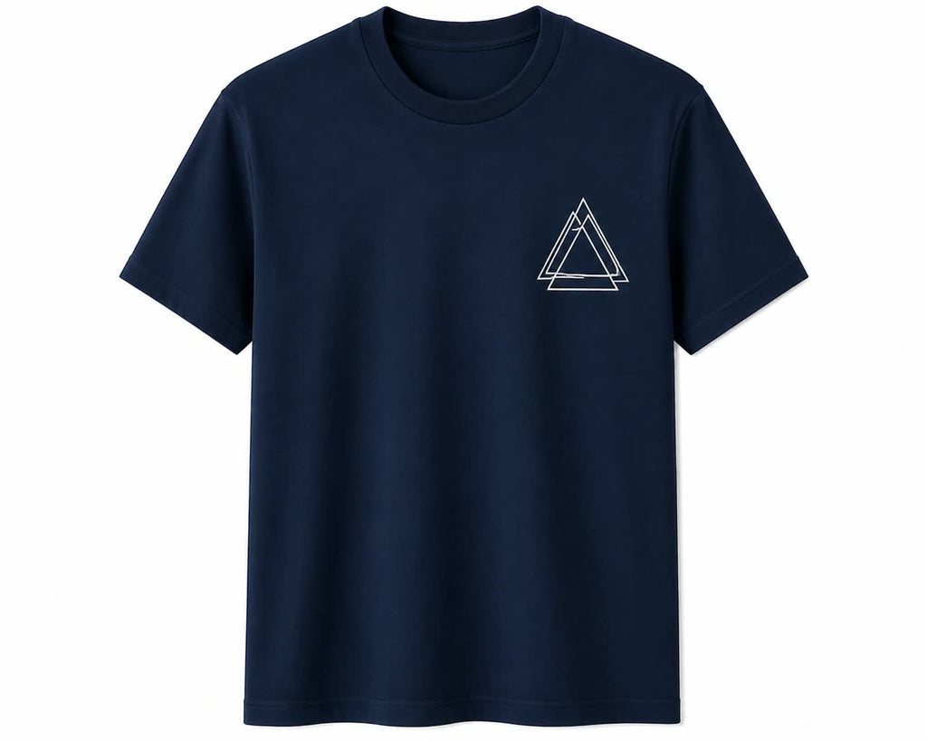 Oversize Printed Navy Blue T-shirt (Cotton)220gsm