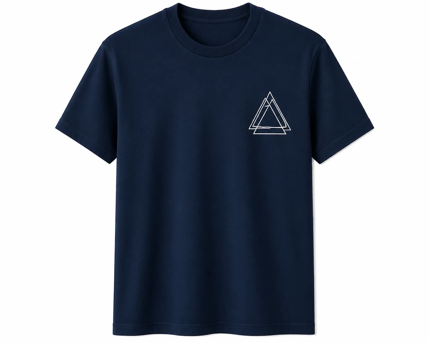 Oversize Printed Navy Blue T-shirt (Cotton)220gsm