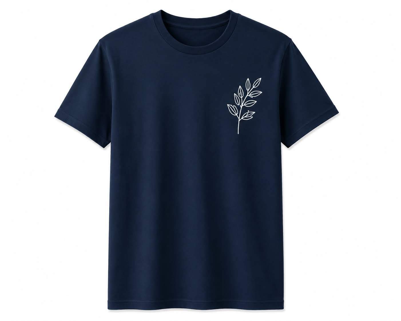 Oversize Printed Navy Blue T-shirt (Cotton)220gsm