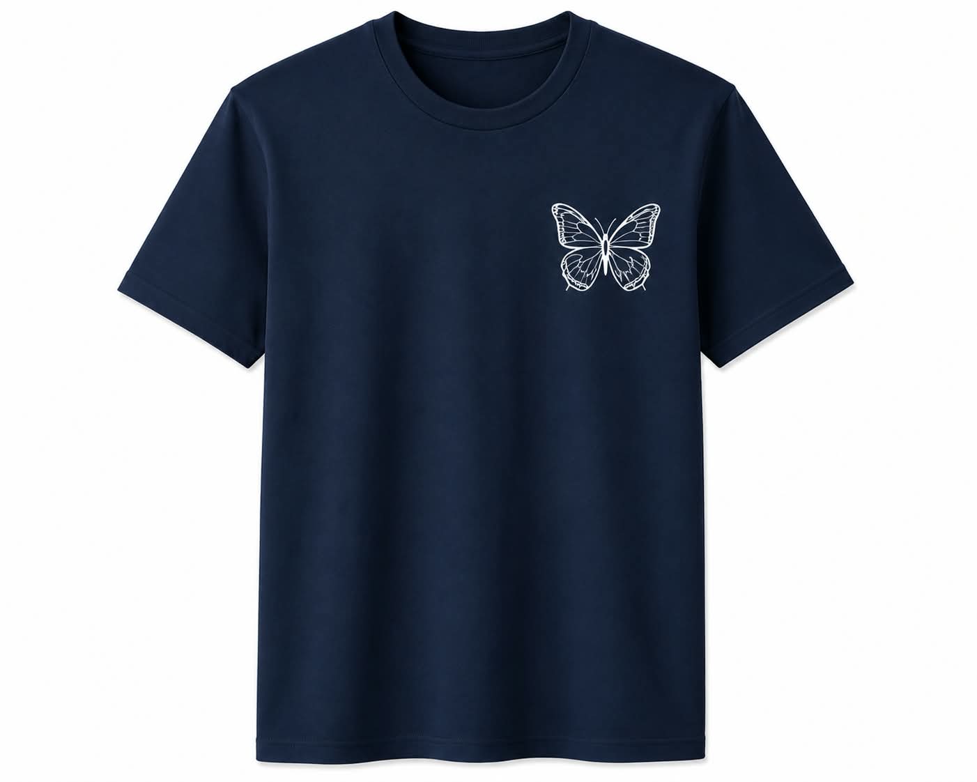 Oversize Printed Navy Blue T-shirt (Cotton)220gsm