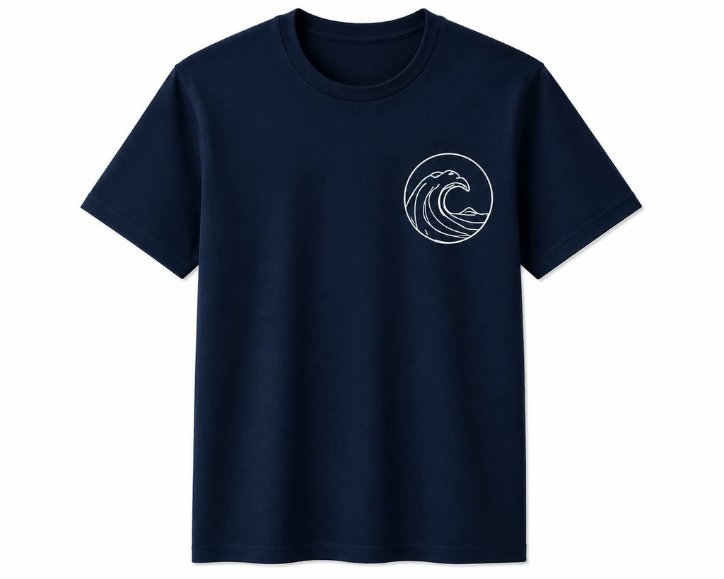 Oversize Printed Navy Blue T-shirt (Cotton)220gsm