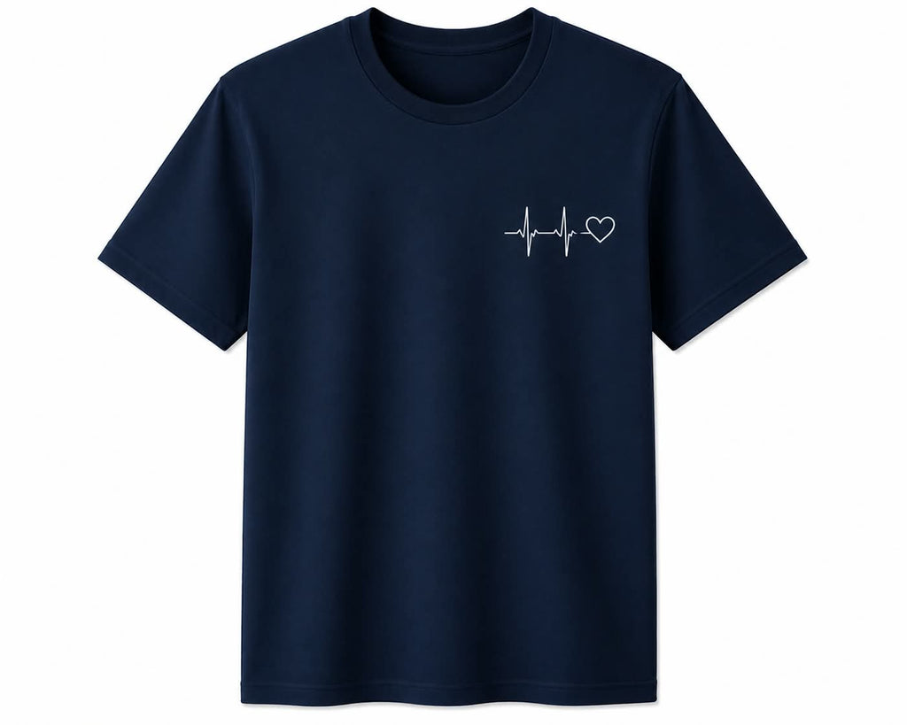Oversize Printed Navy Blue T-shirt (Cotton)220gsm