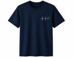 Oversize Printed Navy Blue T-shirt (Cotton)220gsm
