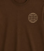 Oversize Printed Brwon T-shirt (Cotton)220gsm