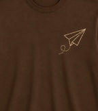 Oversize Printed Brwon T-shirt (Cotton)220gsm