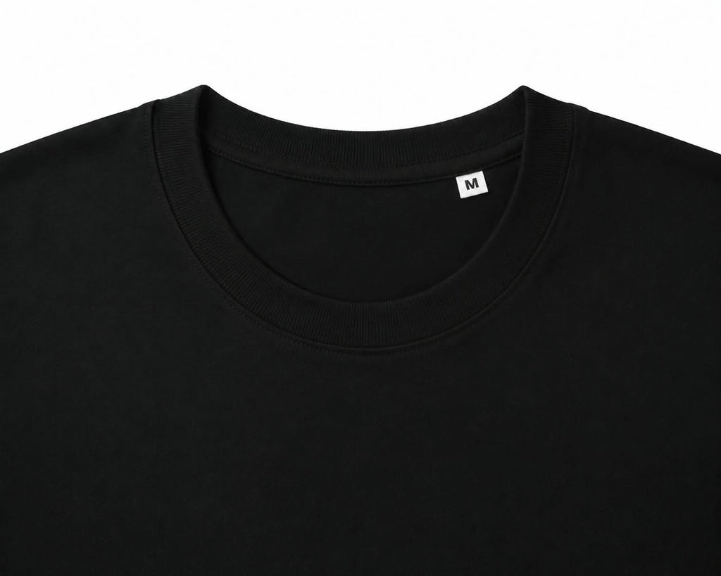 Oversize Printed Black T-shirt (Cotton)220gsm