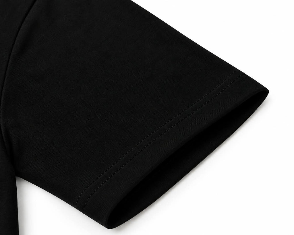 Oversize Printed Black T-shirt (Cotton)220gsm