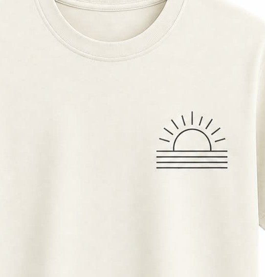 Oversize Printed White T-shirt (Cotton)220gsm