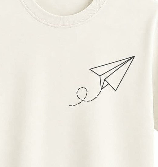 Oversize Printed White T-shirt (Cotton)220gsm