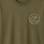 Oversize Printed Sage Green T-shirt (Cotton)220gsm