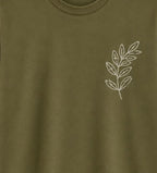 Oversize Printed Sage Green T-shirt (Cotton)220gsm