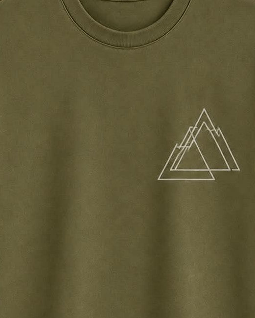Oversize Printed Sage Green T-shirt (Cotton)220gsm