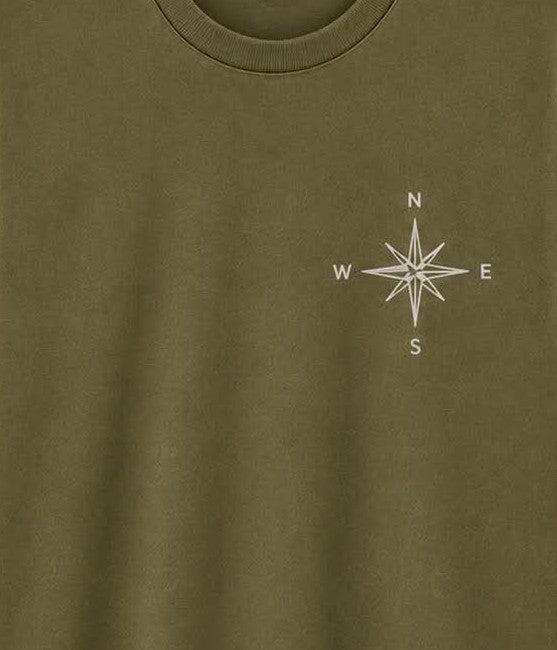 Oversize Printed Sage Green T-shirt (Cotton)220gsm