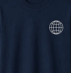 Oversize Printed Navy Blue T-shirt (Cotton)220gsm