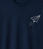 Oversize Printed Navy Blue T-shirt (Cotton)220gsm