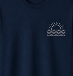 Oversize Printed Navy Blue T-shirt (Cotton)220gsm