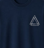 Oversize Printed Navy Blue T-shirt (Cotton)220gsm