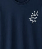 Oversize Printed Navy Blue T-shirt (Cotton)220gsm