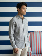 Grey Linen Shirt For Men