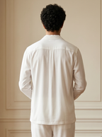 White Modal Shirt For Men