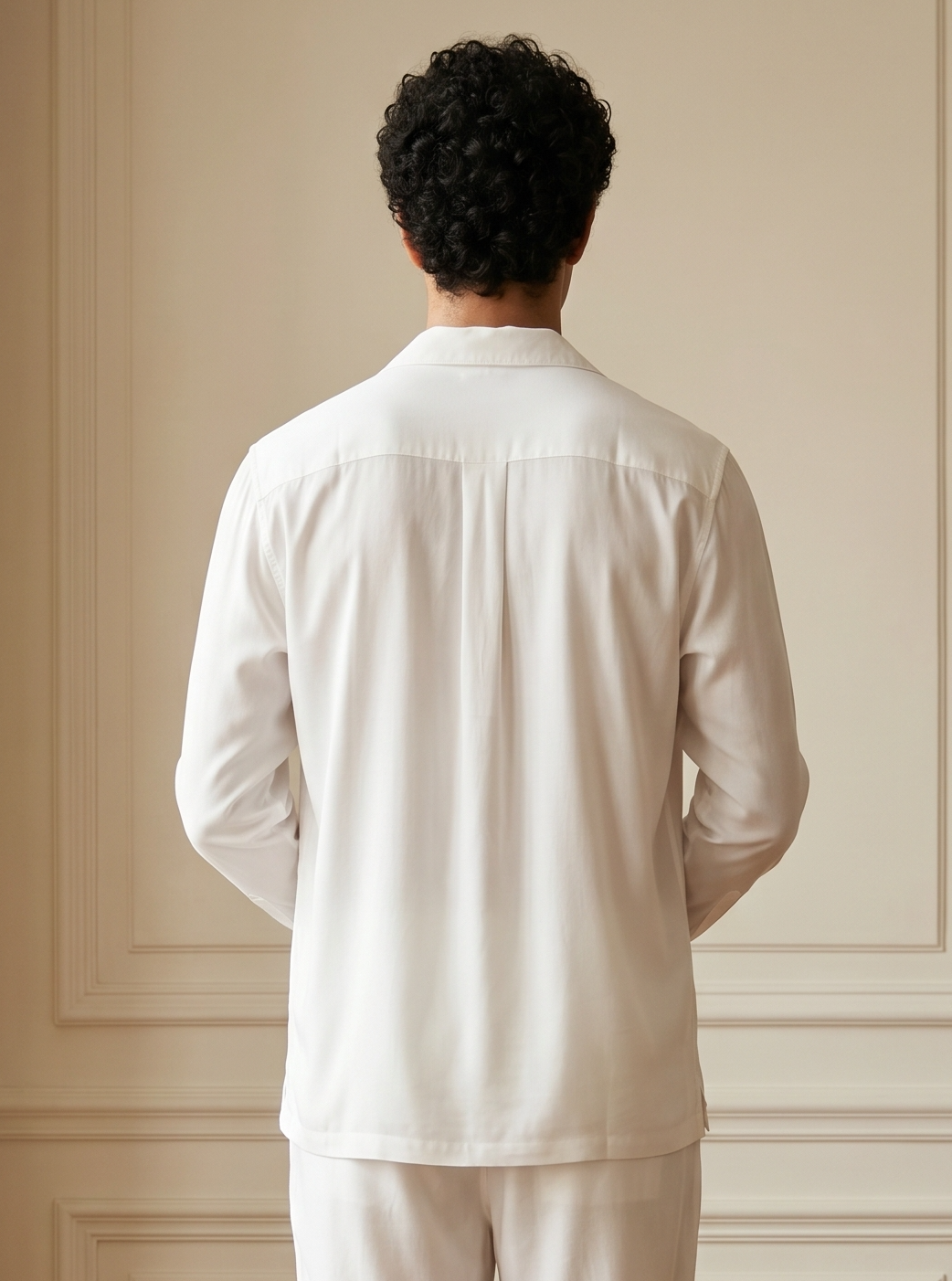 White Modal Shirt For Men