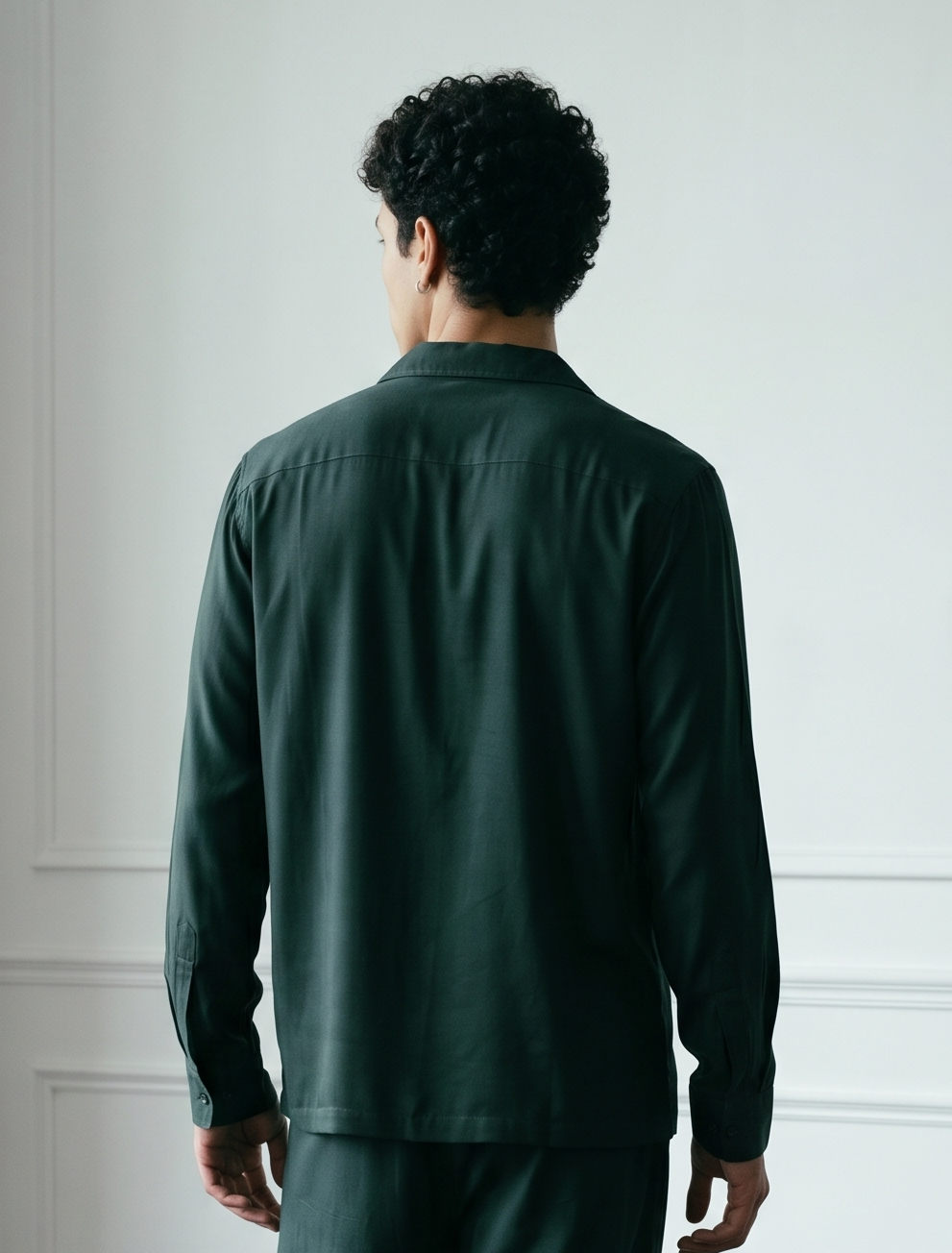 Green Modal Shirt For Men