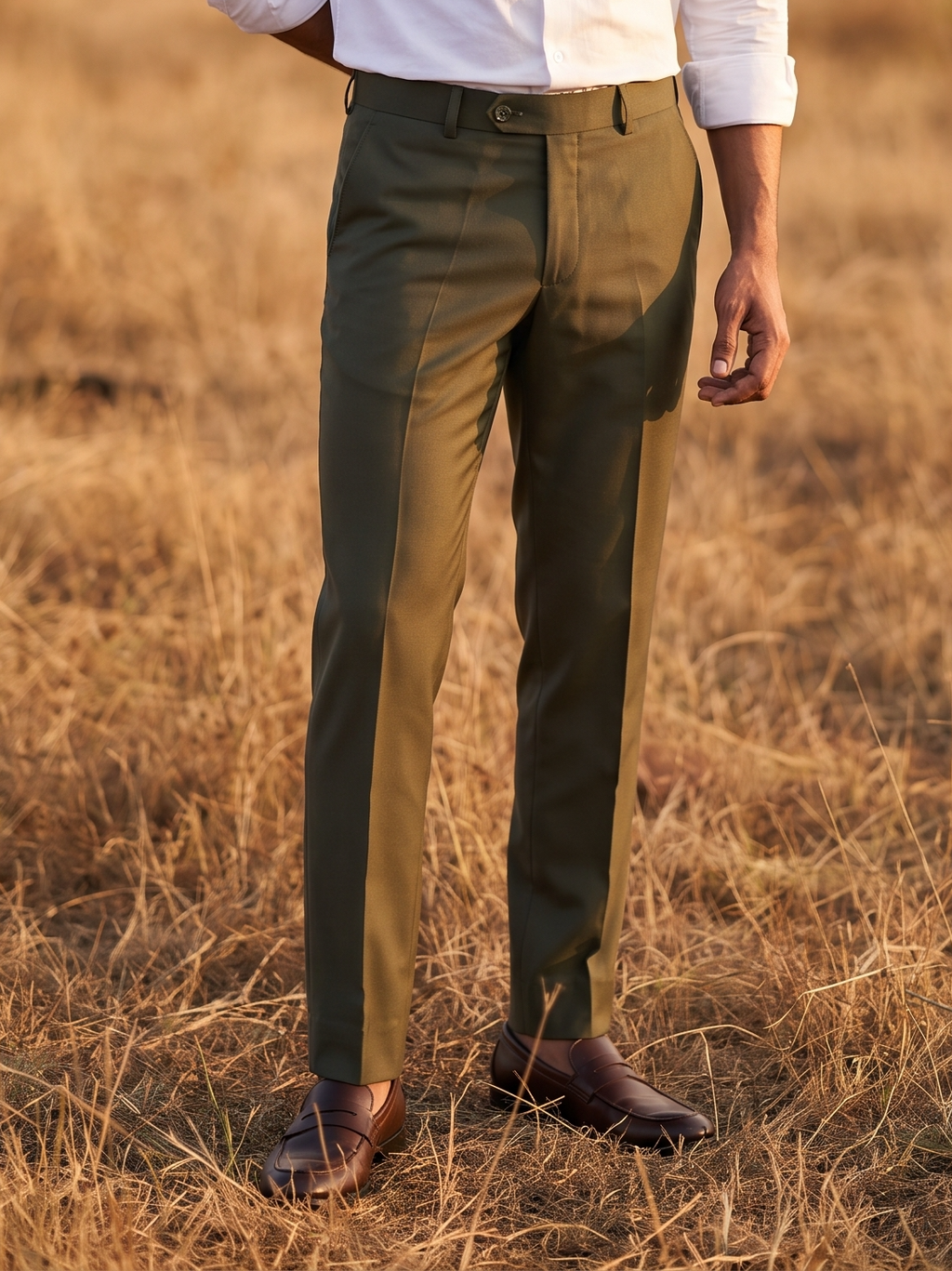 Bottle Green Flexi Formal Pant