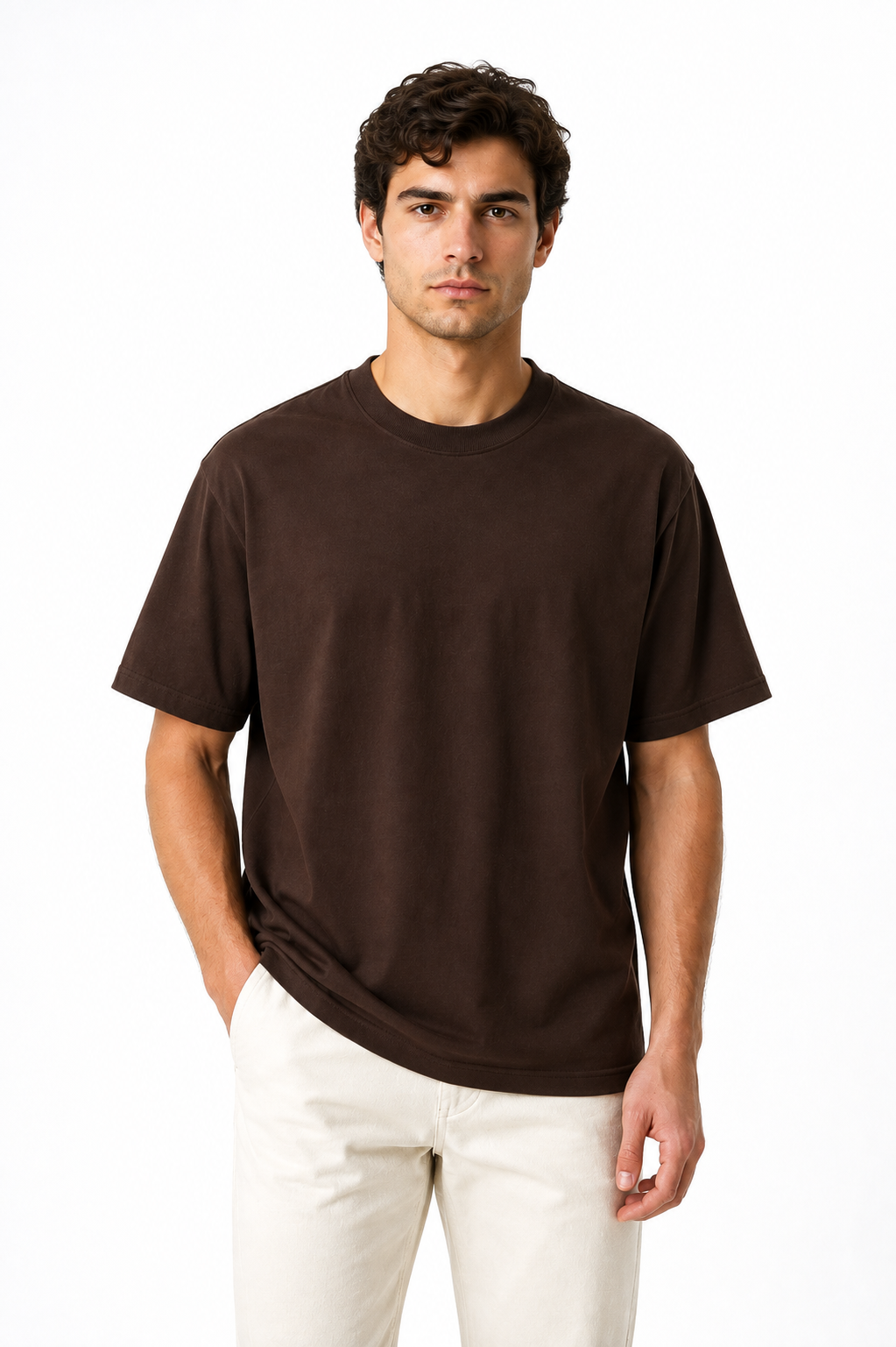 Round Neck Oversize T-shirt 220gsm (Cotton)