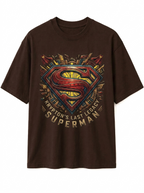 Superman Oversize Brown T-shirt (Cotton)