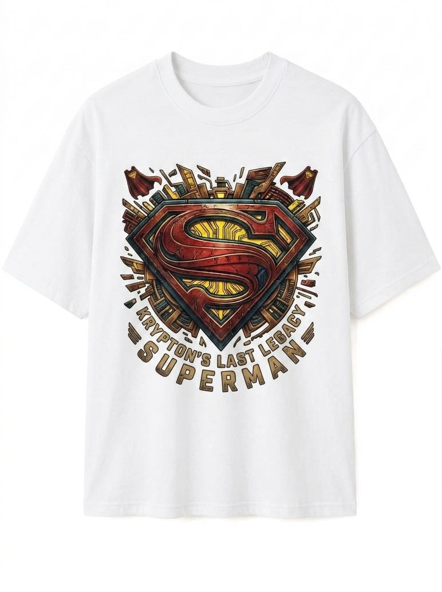 Superman Oversize White T-shirt (Cotton)