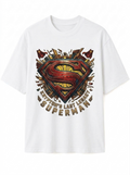 Superman Oversize White T-shirt (Cotton)