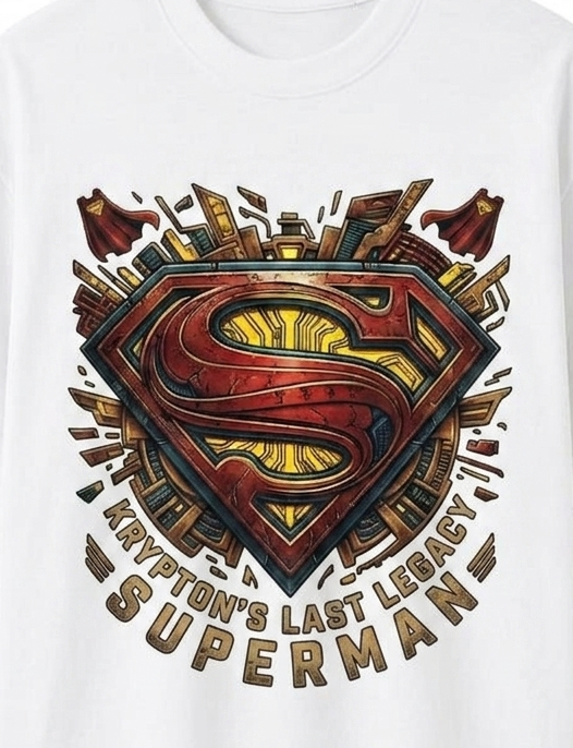 Superman Oversize White T-shirt (Cotton)
